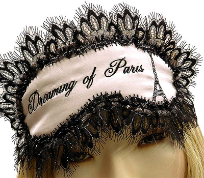 Mary Green's Dreaming of Paris silk satin sleep mask