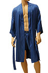 Men's Silk Stripe Jacquard Robe (M352J)