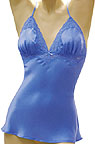 Stretch Silk Satin Longer Camisole with Lace (SD22)